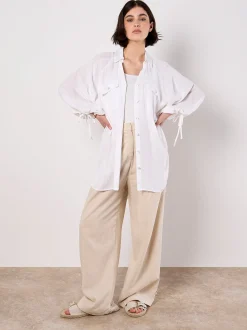 Apricot Damen Bluse in weiß - Ärmel: langarm
