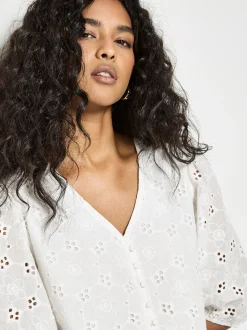 Apricot Damen Blusenshirt in weiß - Ärmel: Halbarm