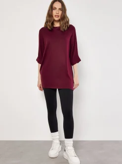 Apricot Damen Blusenshirt in bordeaux - Ärmel: 3/4 Arm