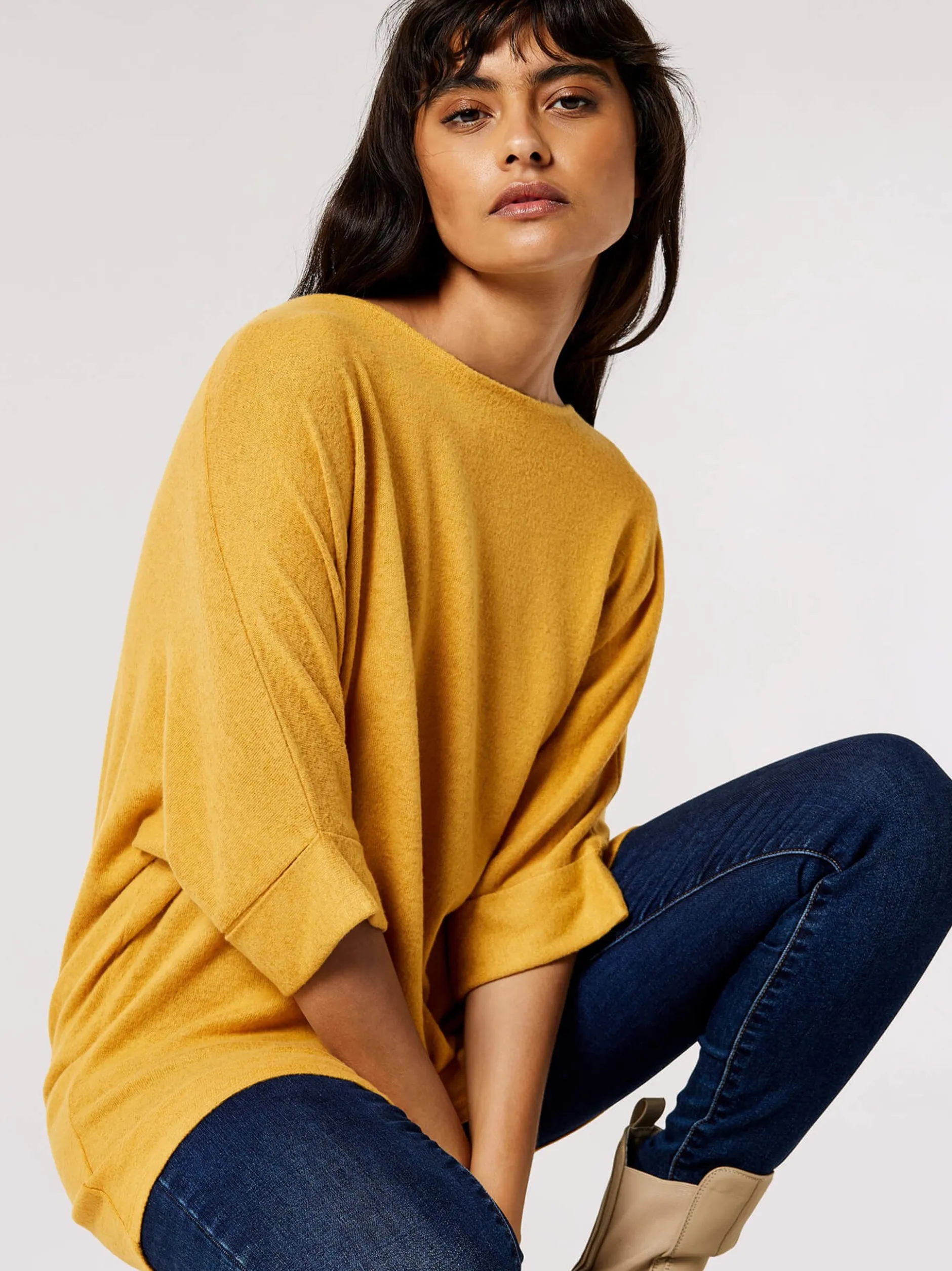 Apricot Damen Blusenshirt in gelb - Ärmel: 3/4 Arm