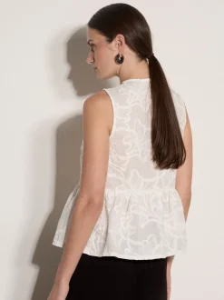 Apricot Damen Blusentop in weiß - Ärmel: ohne Arm