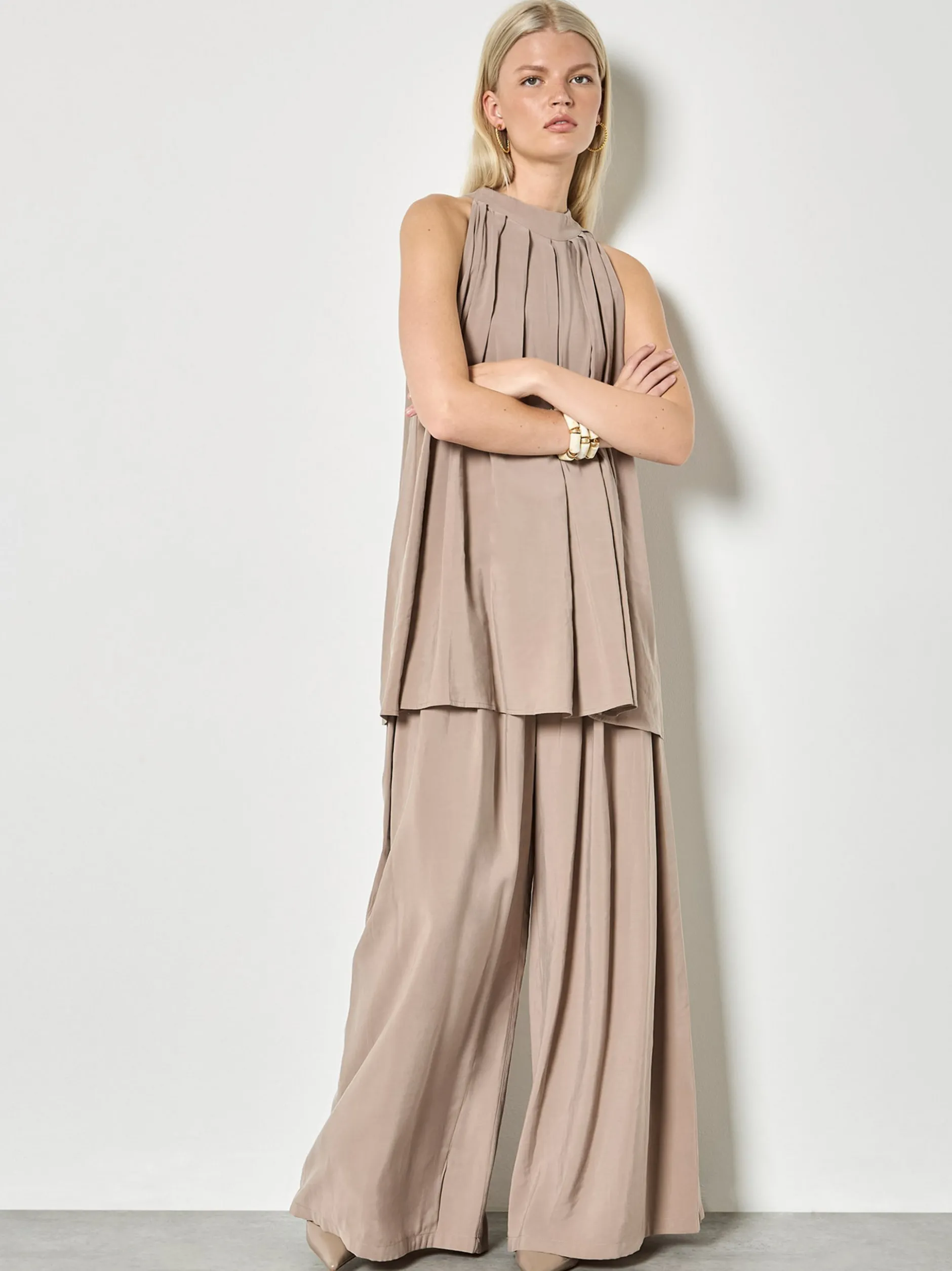 Apricot Damen Hose in beige - Länge: lang