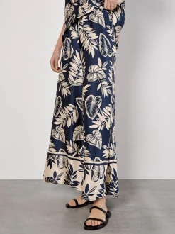 Apricot Damen Hose in blau beige - Länge: lang
