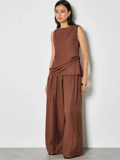Apricot Damen Hose in braun - Länge: lang