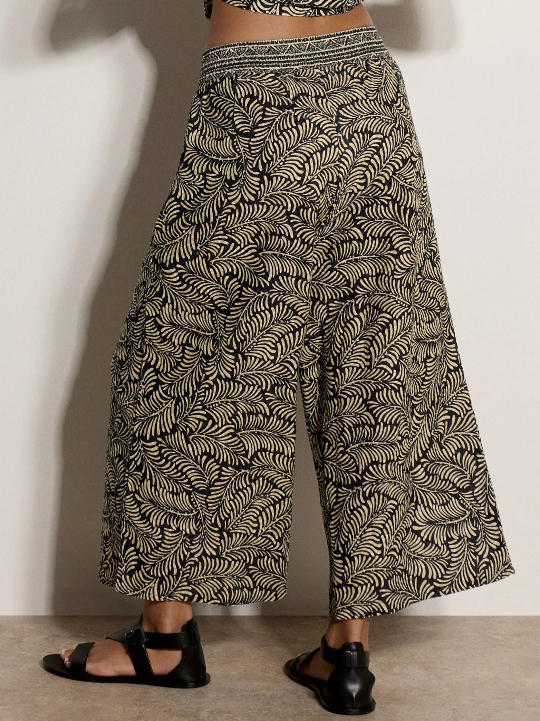 Apricot Damen Hose in schwarz beige - Länge: midi