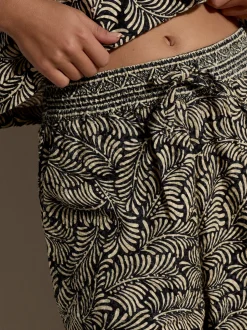 Apricot Damen Hose in schwarz beige - Länge: midi