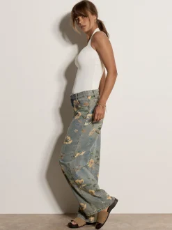 Apricot Damen Jeans in blau mehrfarbig - Länge: lang