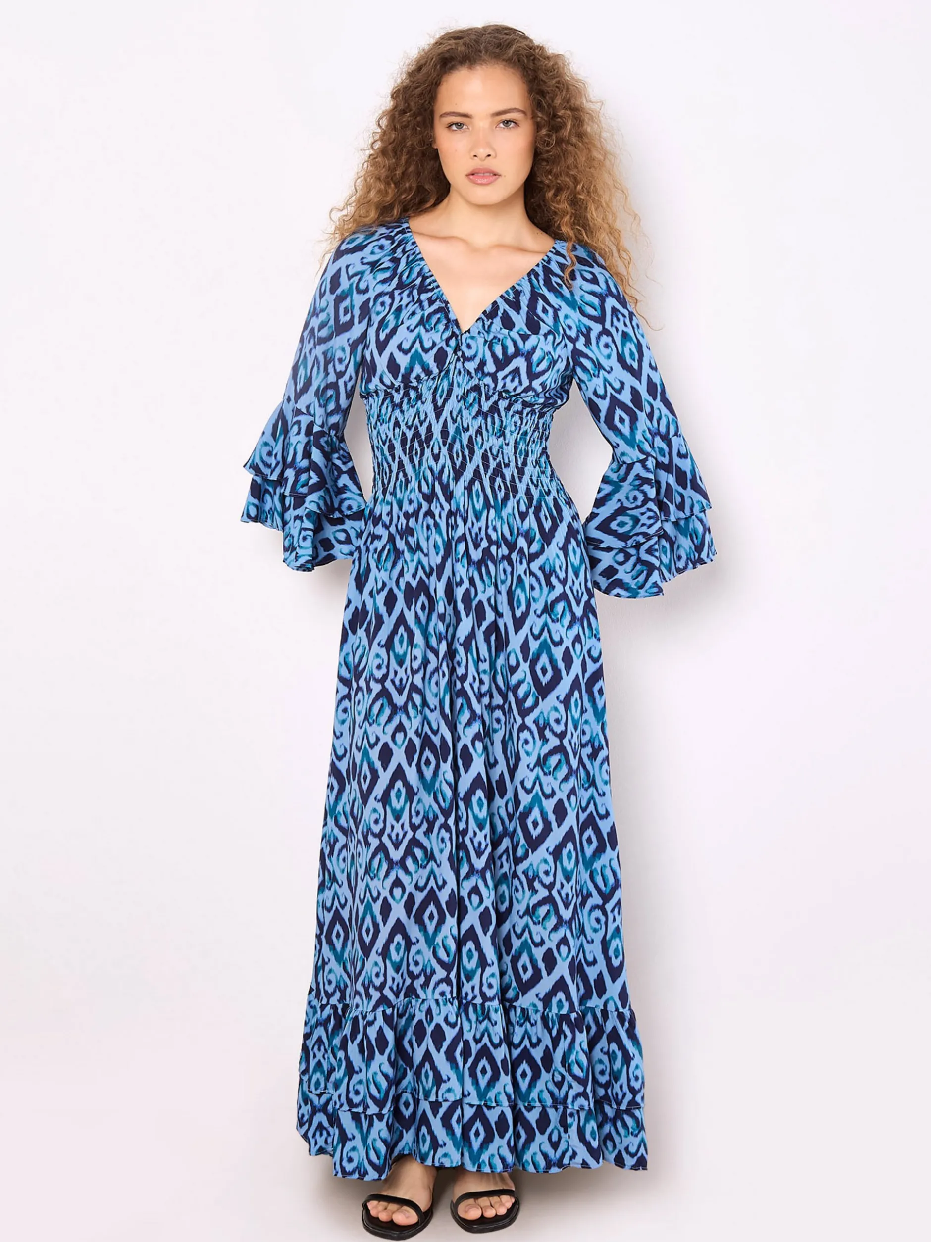 Apricot Damen Maxikleid in blau - Länge: lang