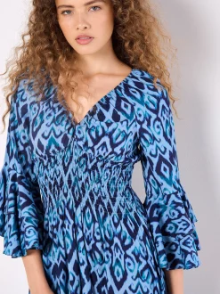 Apricot Damen Maxikleid in blau - Länge: lang
