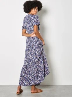 Apricot Damen Maxikleid in blau - Länge: lang
