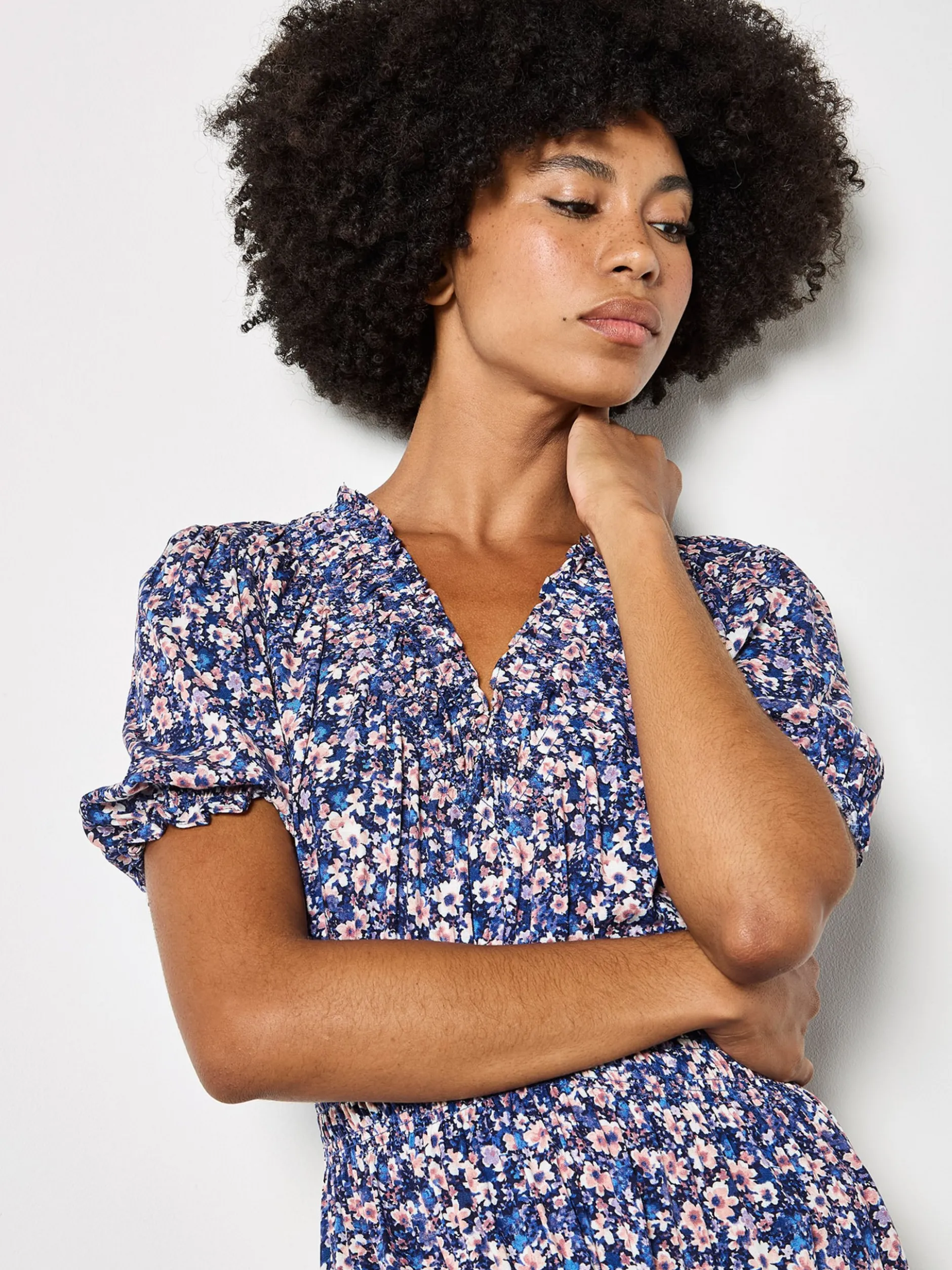 Apricot Damen Maxikleid in blau - Länge: lang