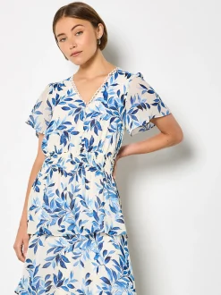 Apricot Damen Maxikleid in blau - Länge: lang