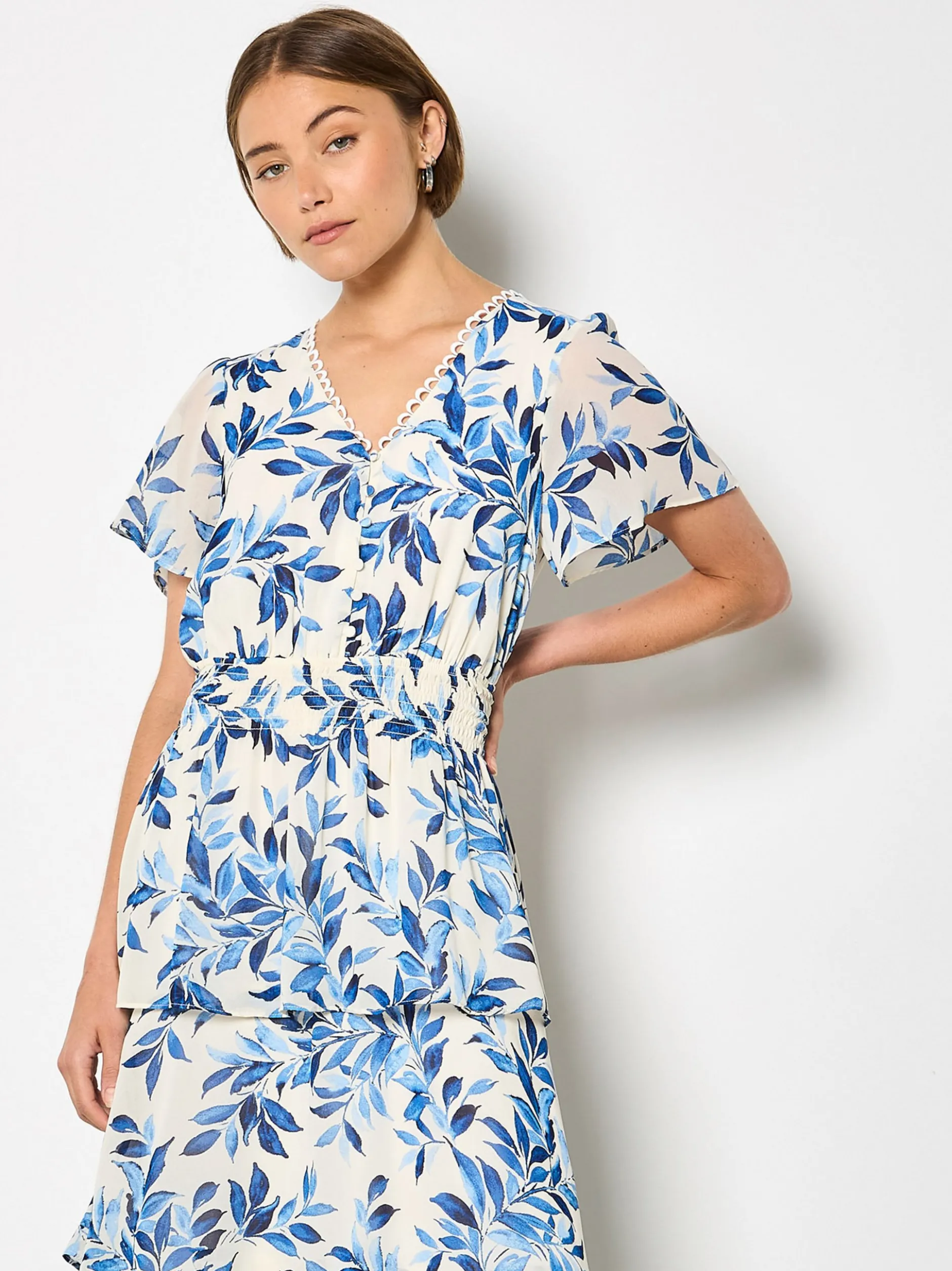 Apricot Damen Maxikleid in blau - Länge: lang