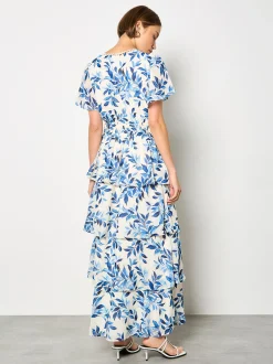Apricot Damen Maxikleid in blau - Länge: lang
