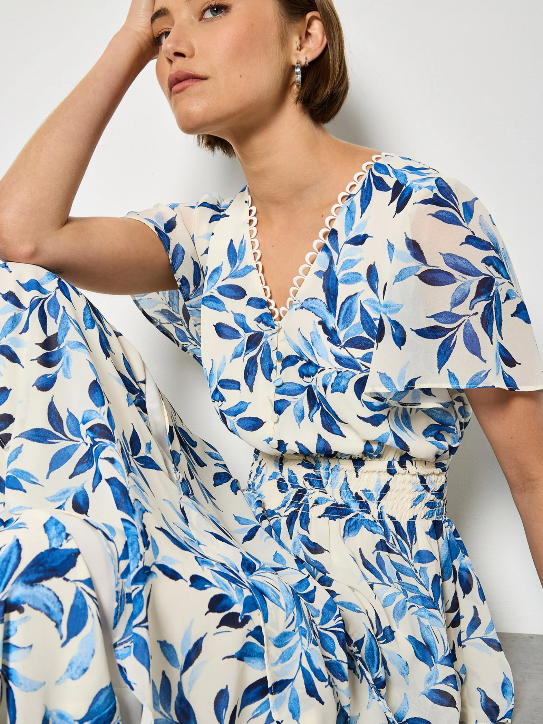 Apricot Damen Maxikleid in blau - Länge: lang