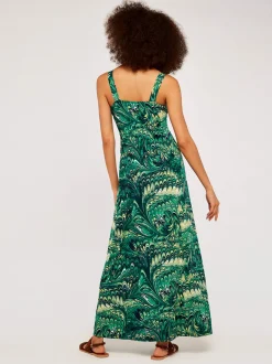 Apricot Damen Maxikleid in grün - Länge: lang