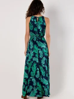 Apricot Damen Maxikleid in marine blau - Länge: lang