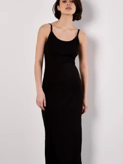 Apricot Damen Maxikleid in schwarz - Länge: lang