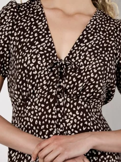 Apricot Damen Midikleid in braun - Länge: midi
