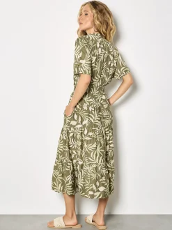 Apricot Damen Midikleid in grün - Länge: midi