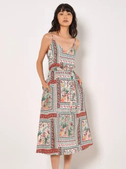 Apricot Damen Midikleid in mehrfarbig - Länge: midi