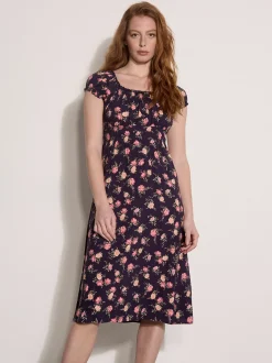 Apricot Damen Midikleid in purple mehrfarbig