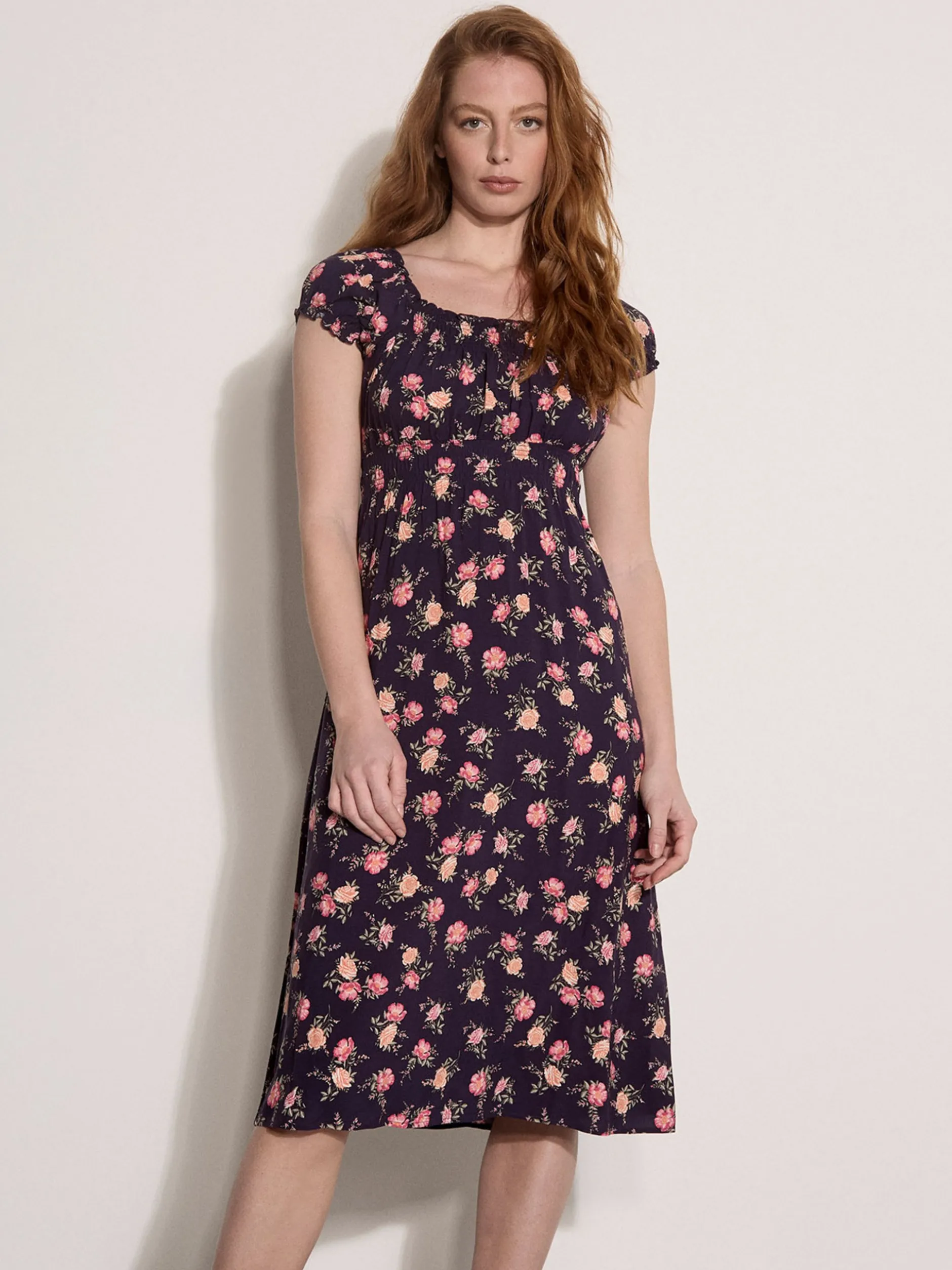 Apricot Damen Midikleid in purple mehrfarbig
