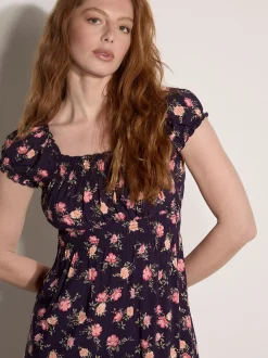 Apricot Damen Midikleid in purple mehrfarbig