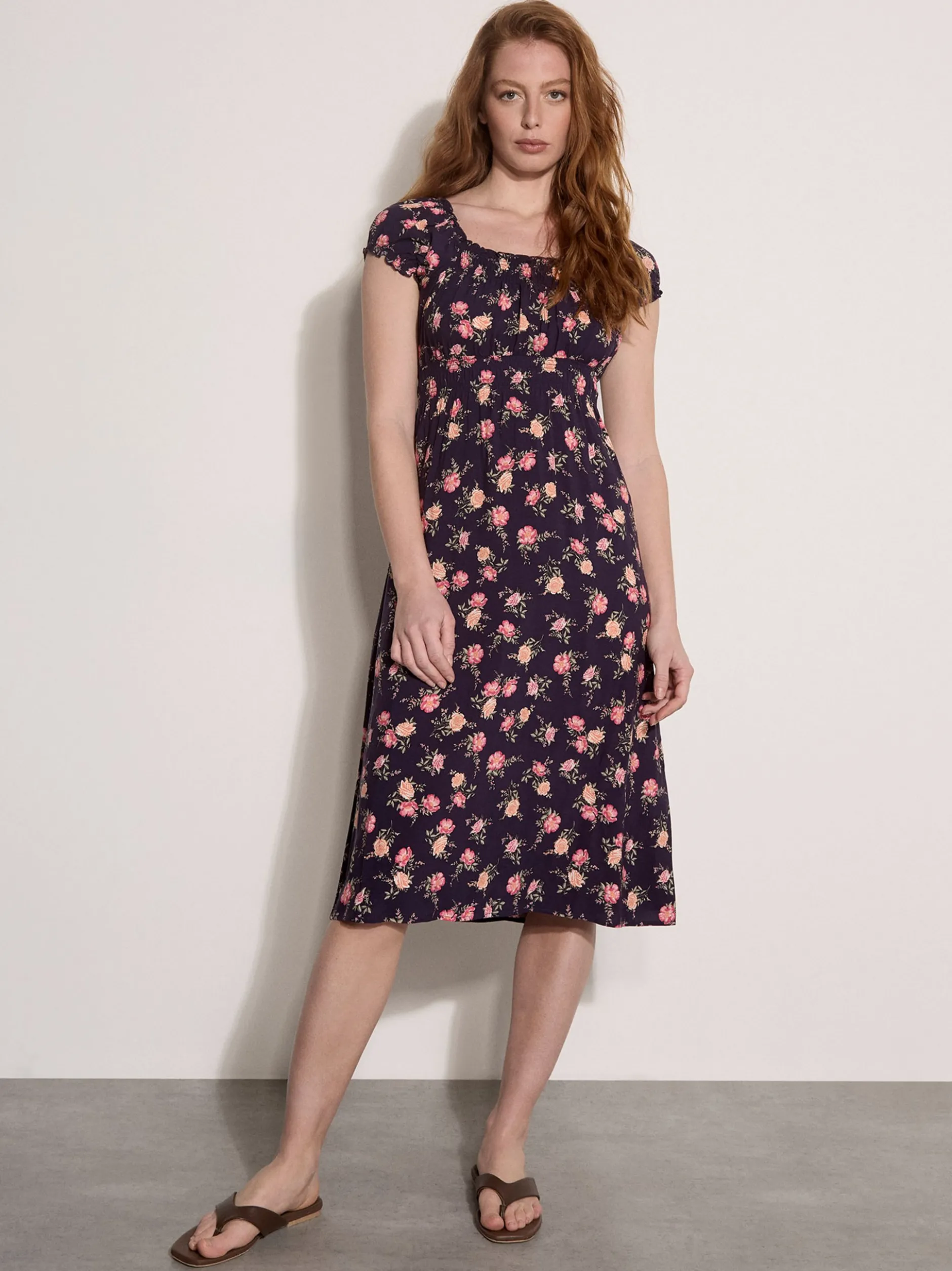 Apricot Damen Midikleid in purple mehrfarbig