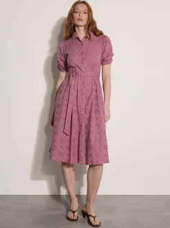 Apricot Damen Midikleid in rosenholz - Länge: midi