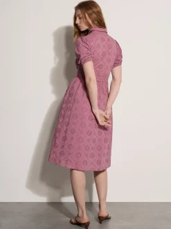 Apricot Damen Midikleid in rosenholz - Länge: midi