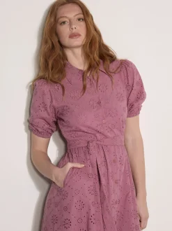 Apricot Damen Midikleid in rosenholz - Länge: midi