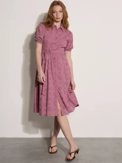 Apricot Damen Midikleid in rosenholz - Länge: midi