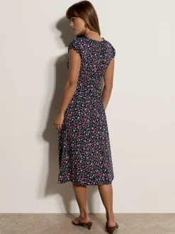 Apricot Damen Midikleid in rot - Länge: midi