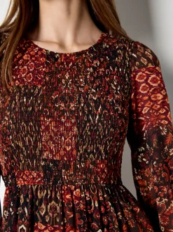 Apricot Damen Midikleid in rot - Ausschnitt: Rundhals