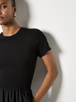 Apricot Damen Midikleid in schwarz - Länge: midi