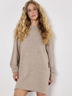 Apricot Damen Minikleid in beige - Ausschnitt: Rundhals
