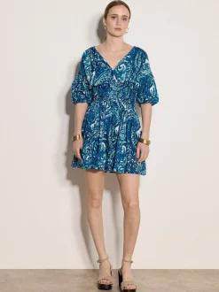 Apricot Damen Minikleid in blau - Länge: knielang