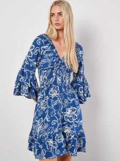 Apricot Damen Minikleid in blau - Länge: knielang