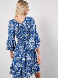 Apricot Damen Minikleid in blau - Länge: knielang