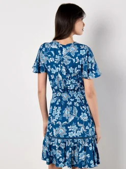 Apricot Damen Minikleid in blau - Länge: midi