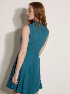 Apricot Damen Minikleid in blau türkis - Länge: knielang
