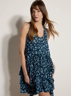Apricot Damen Minikleid in blau - Ausschnitt: U-Boot