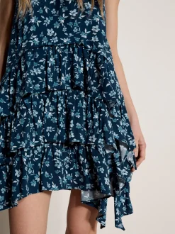 Apricot Damen Minikleid in blau - Ausschnitt: U-Boot