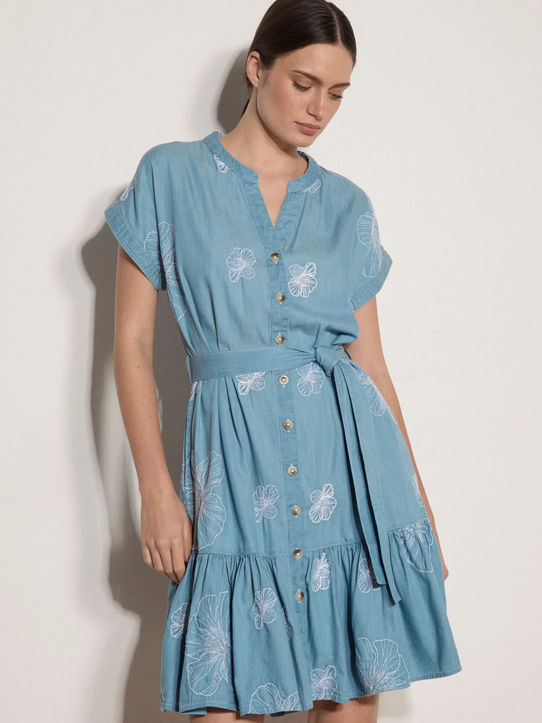 Apricot Damen Minikleid in blau - Länge: kurz