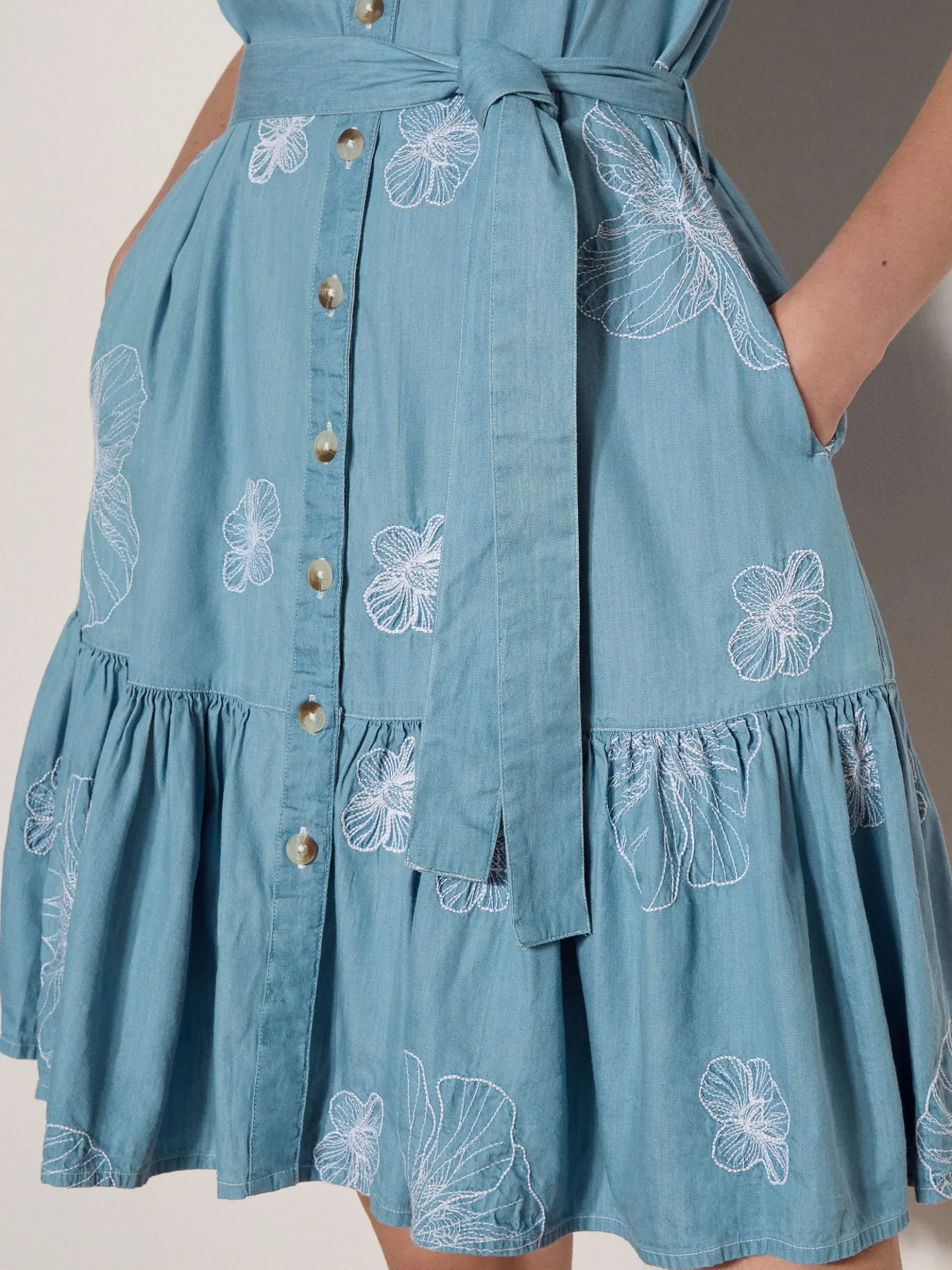Apricot Damen Minikleid in blau - Länge: kurz