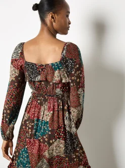 Apricot Damen Minikleid in braun - Ausschnitt: Karree