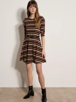 Apricot Damen Minikleid in braun - Ausschnitt: Rundhals