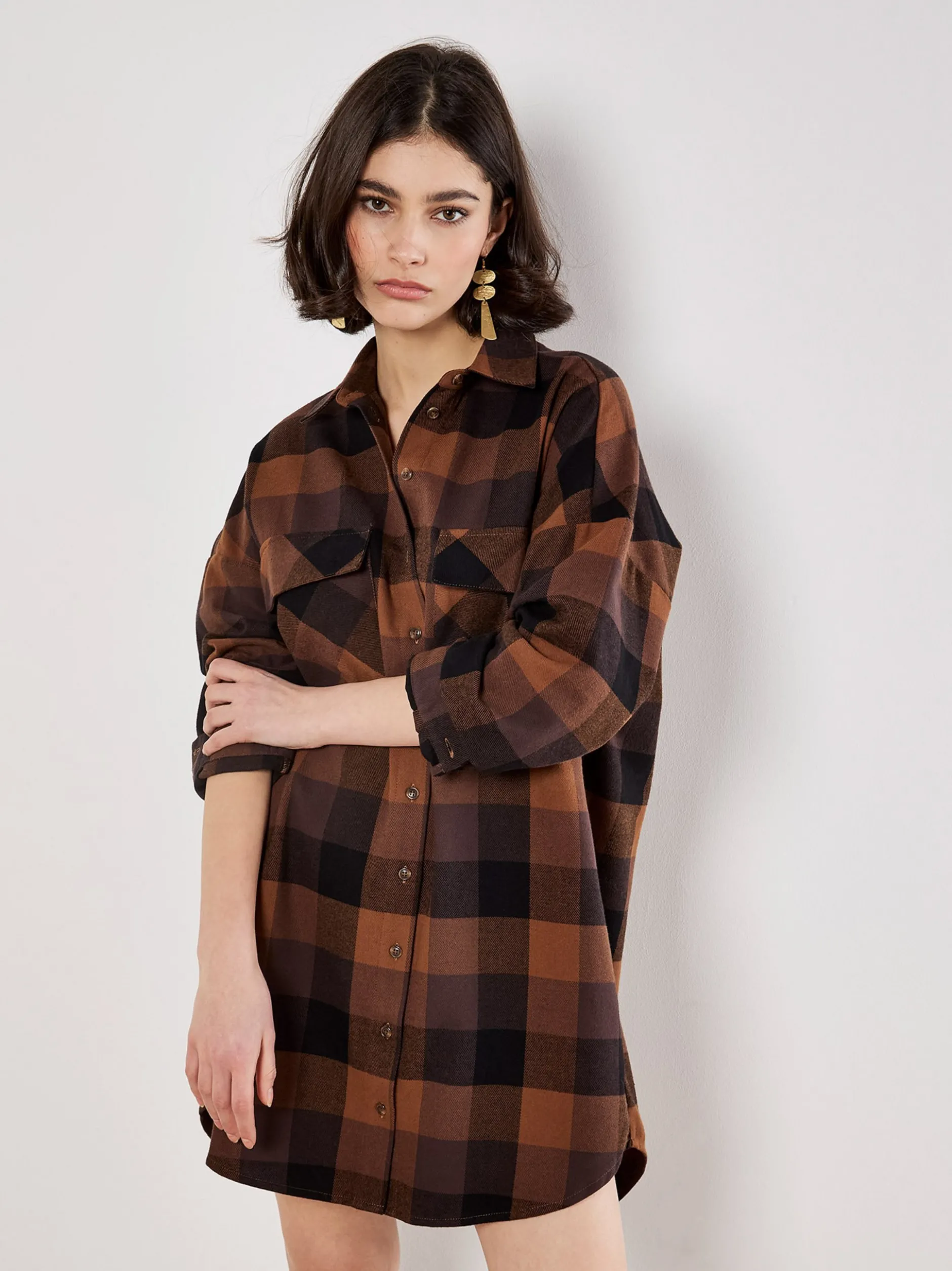 Apricot Damen Minikleid in braun - Länge: kurz