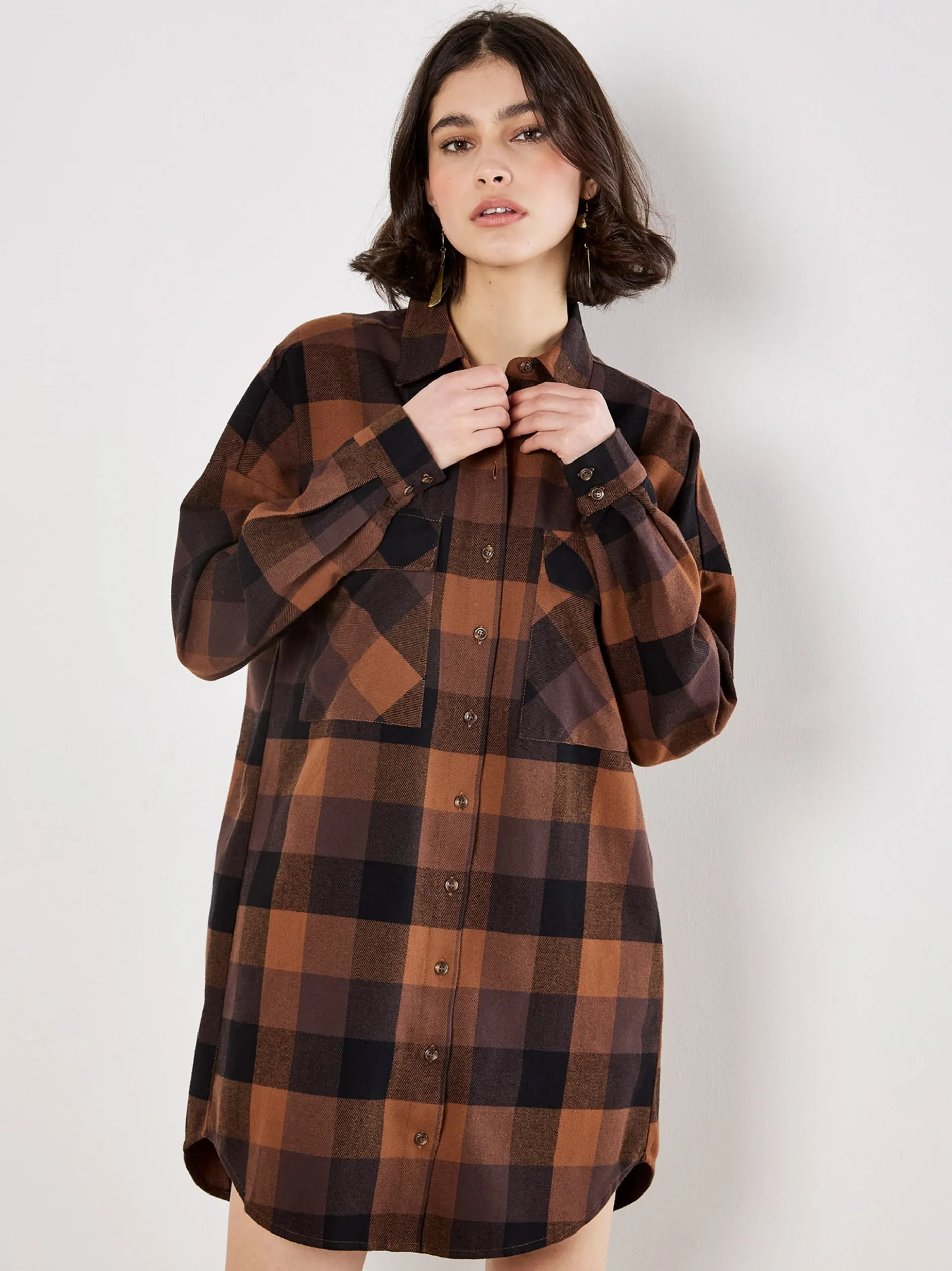 Apricot Damen Minikleid in braun - Länge: kurz